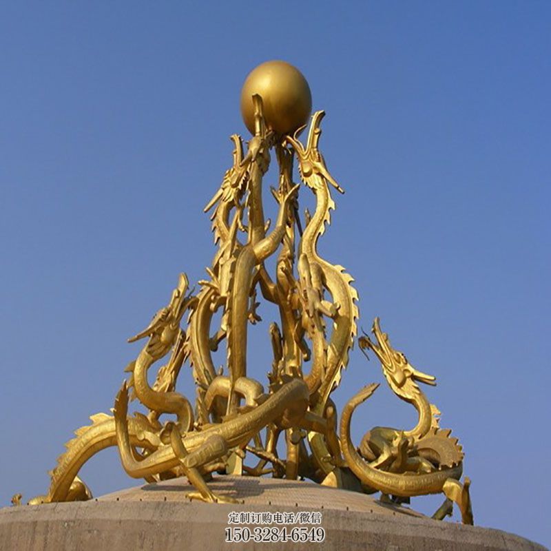 各类九龙戏珠雕塑 雕塑主题定做 门口龙雕塑订做