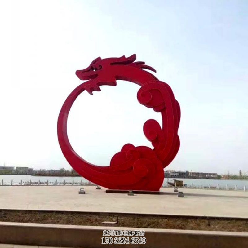 不锈钢龙雕塑抽象 园林雕塑摆件订做 园林龙雕塑摆件订做