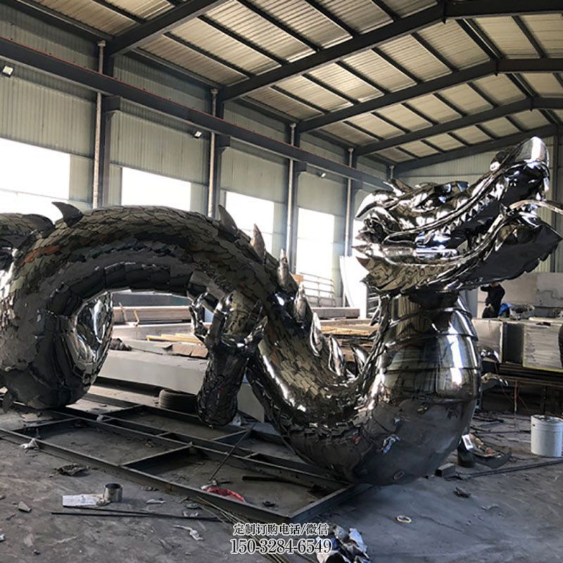 不锈钢龙雕塑环形 各类雕塑标准 烤漆龙雕塑制造商