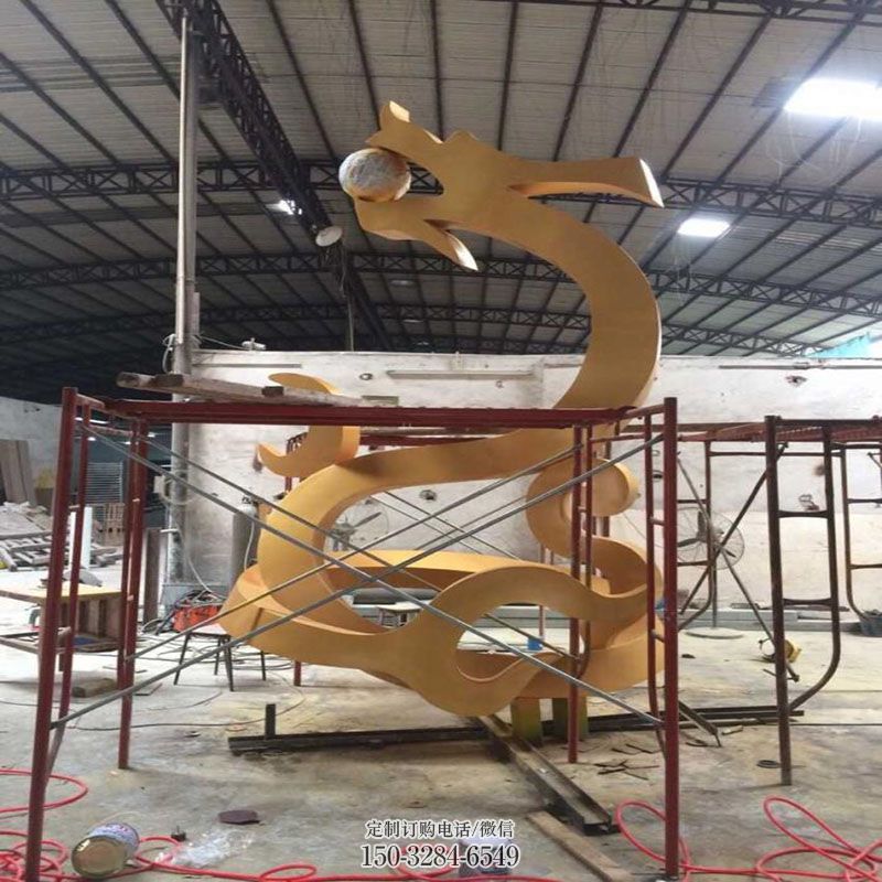 抽象不锈钢龙雕塑 景观小品雕塑供需 广场龙雕塑供求