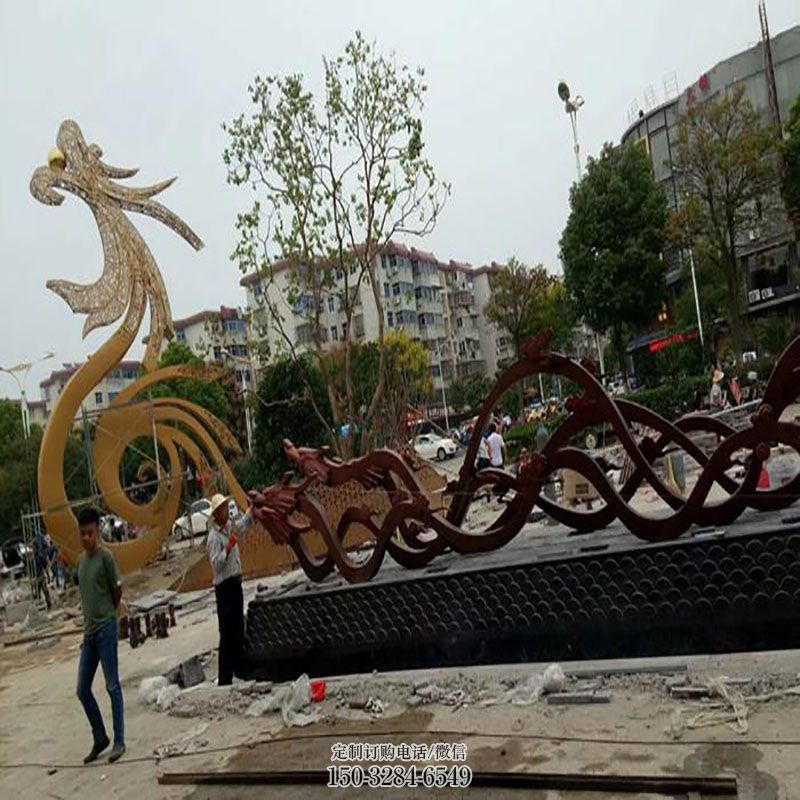 卧龙雕塑抽象 园林雕塑摆件订做 园林铜龙雕塑摆件订做