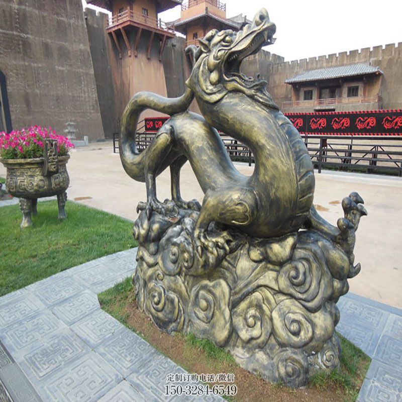 卧龙雕塑底座 雕塑主题定做 广场景观铜龙雕塑供给