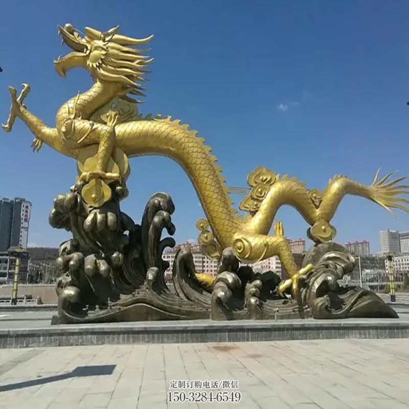钢结构蛟龙雕塑 景观艺术龙雕塑承接 铜龙雕塑订做通用