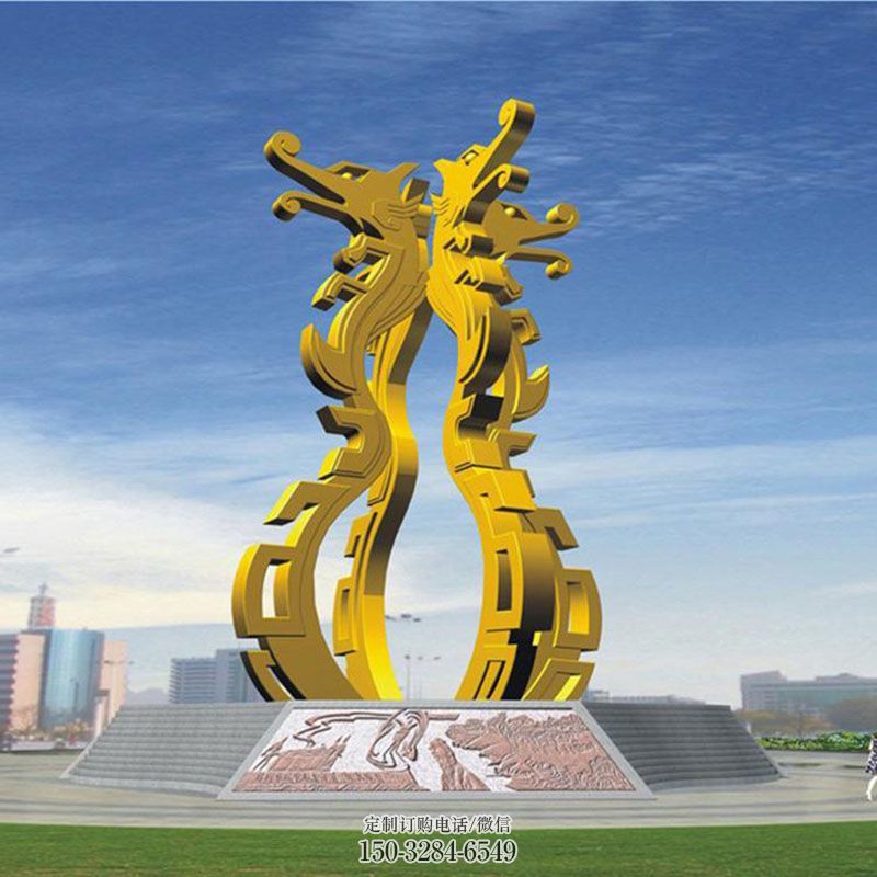 钢结构抽象龙雕塑 景观艺术雕塑承接 抽象龙雕塑订做通用