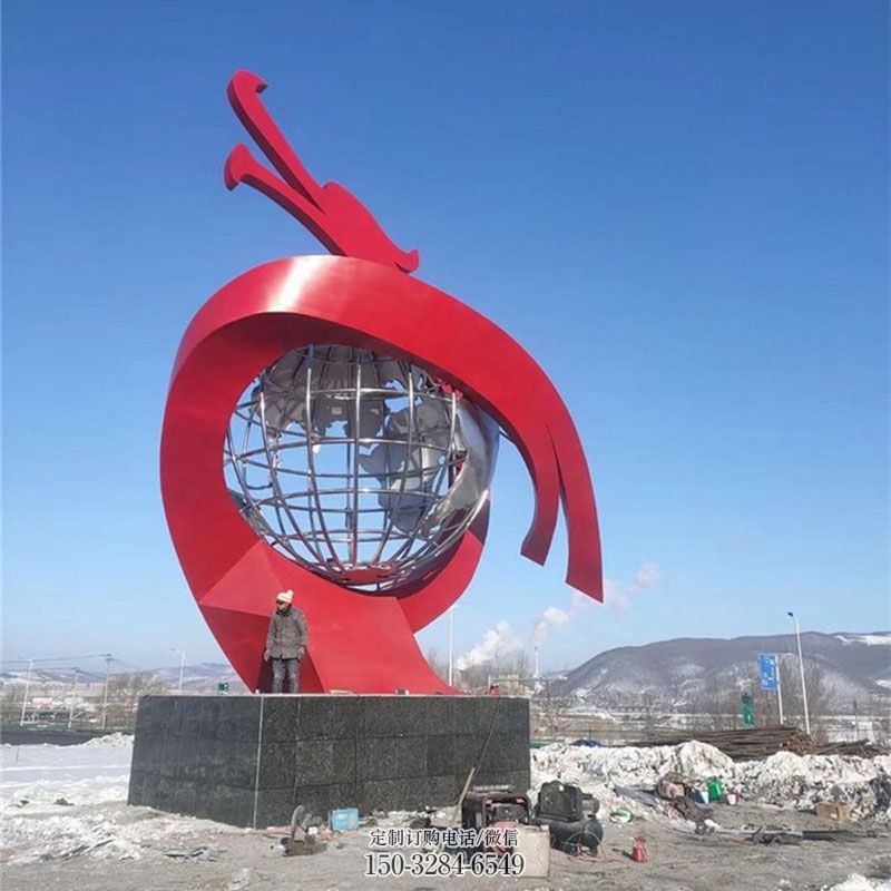 各类抽象龙雕塑 雕塑主题定做 门口抽象龙雕塑订做