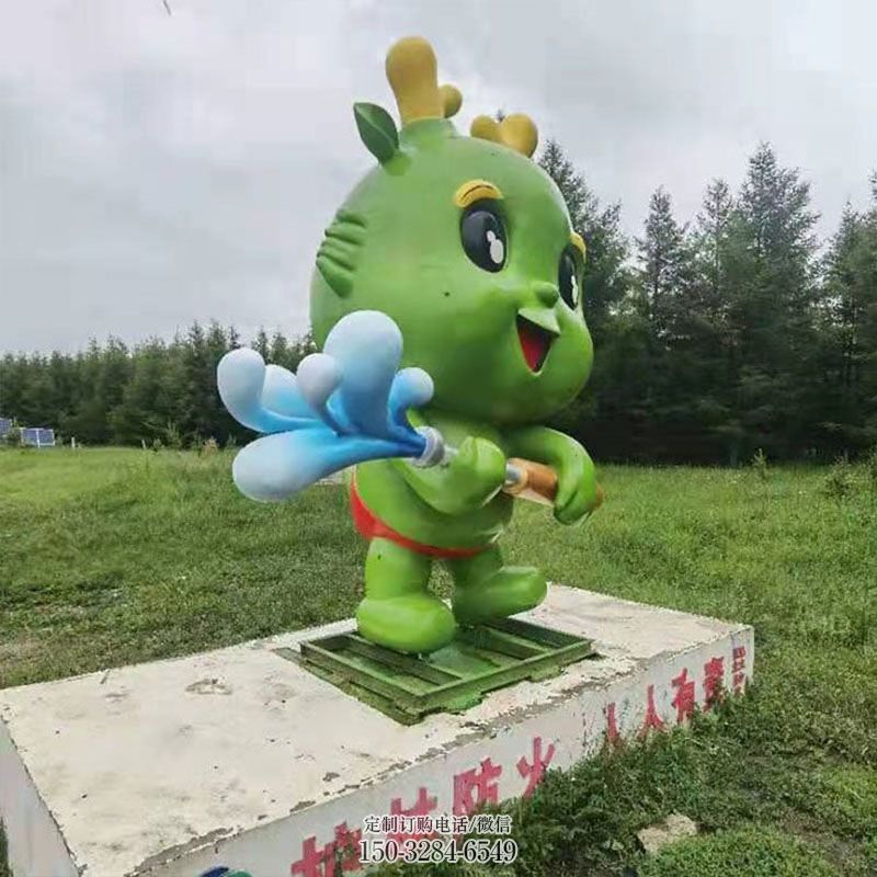 民俗消防员雕塑 户外卡通雕塑摆放制作 户外卡通消防员雕塑摆放精选