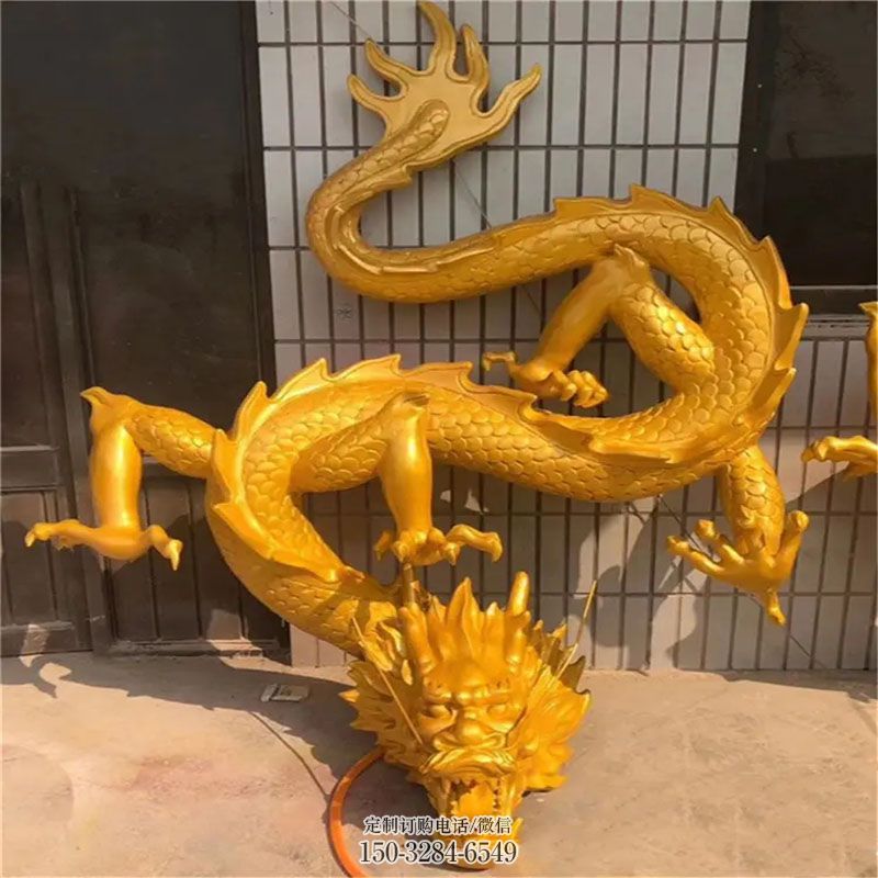 环境蛟龙雕塑 园林龙雕塑摆件订做 空间铜龙雕塑精品