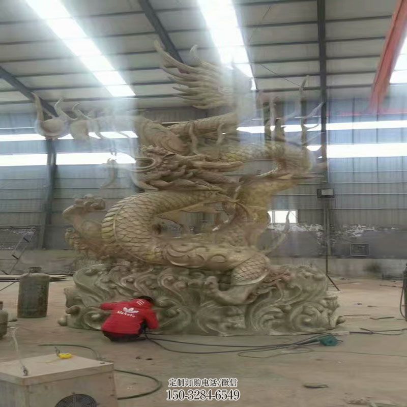 蛟龙雕塑环形 龙雕塑定制预定 景观艺术铜龙雕塑承接