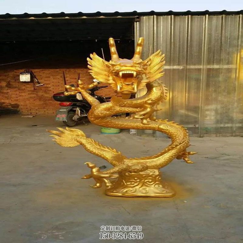 蛟龙雕塑环形 企业标志龙雕塑精选 主题铜龙雕塑提供