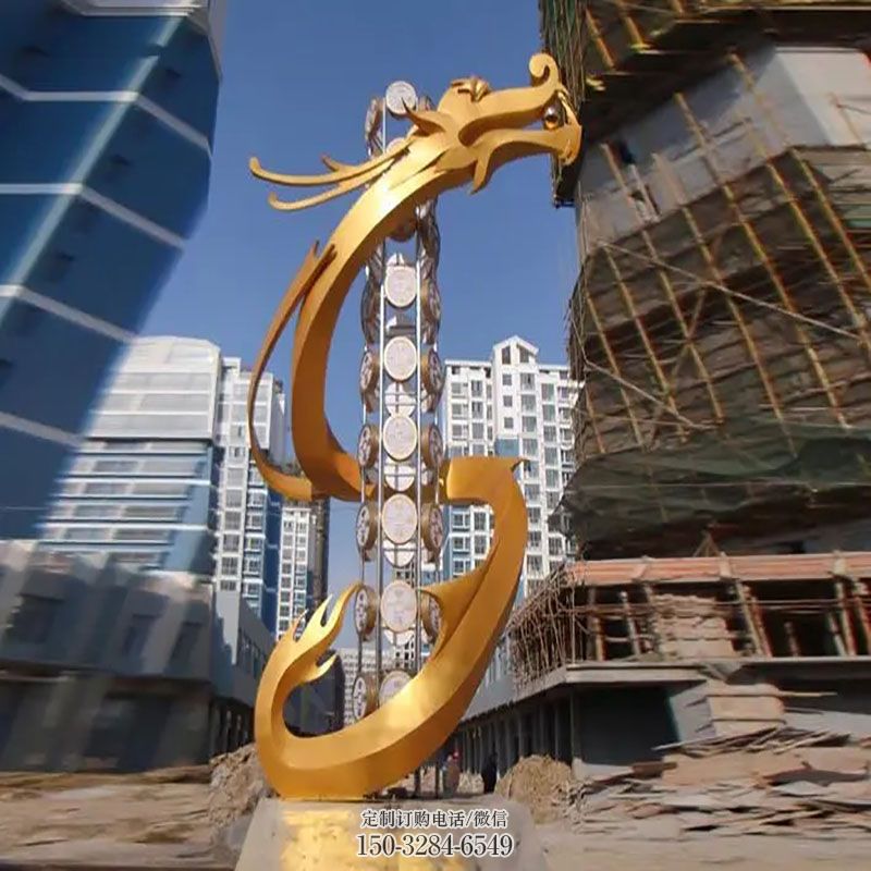 蛟龙雕塑生产 景观小品龙雕塑供需 公园景观铜龙雕塑供求