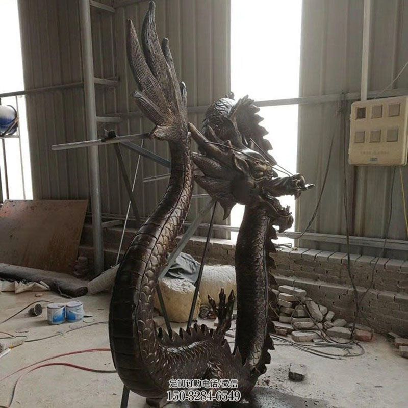 民俗蛟龙雕塑 户外龙雕塑摆放制作 户外铜龙雕塑摆放精选
