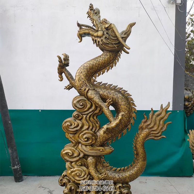 社区蛟龙雕塑 户外龙雕塑摆放精选 景区铜龙雕塑优选