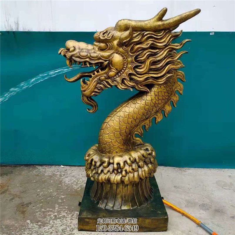 企业蛟龙雕塑 龙雕塑展示提供 景观镂空铜龙雕塑定做