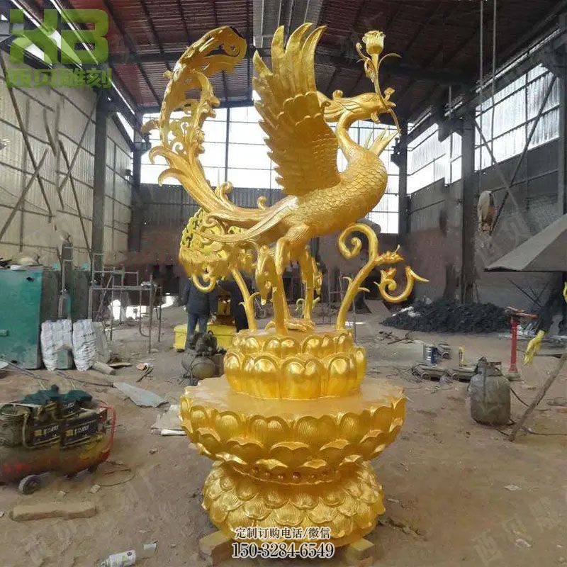 钢铸龙凤呈祥雕塑 雕塑工艺服务商 公园景观龙雕塑供求
