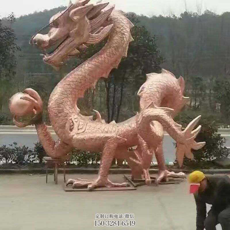 钢铸飞龙雕塑 雕塑工艺服务商 公园景观飞龙雕塑供求