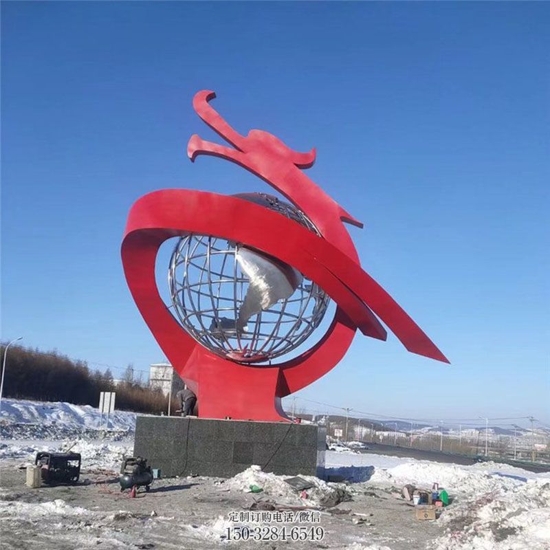环境飞龙雕塑 园林雕塑摆件订做 空间飞龙雕塑精品