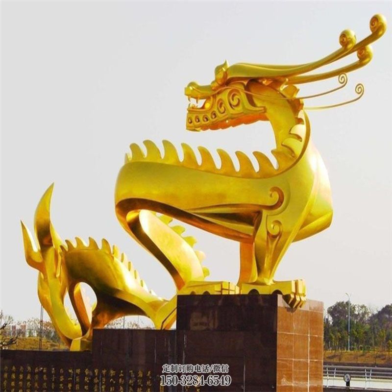 中式飞龙雕塑 园林景观雕塑精选 园林飞龙雕塑摆件订做